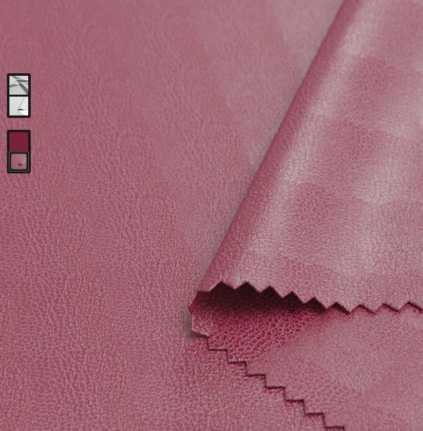 Red leather fabric